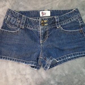 SO brand jean shorts